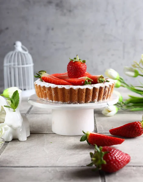 Dessert Cake Sweet Pie Berries Butter Cream — Stock Photo, Image