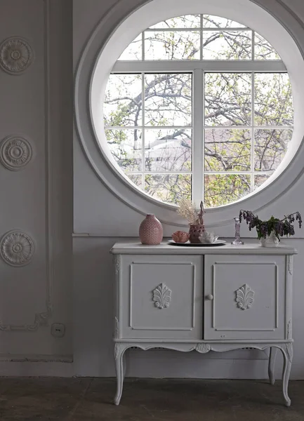 Stylish Window White Interior Details — Stock Photo, Image