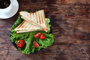 Taze organik sağlıklı yiyecek sandviçi