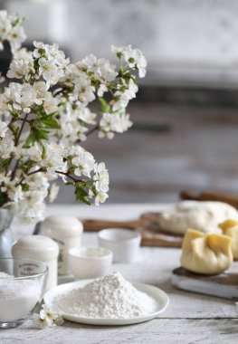 Kırsal mutfak yemek hamuru pişirmek hamur köftesi pişirmek