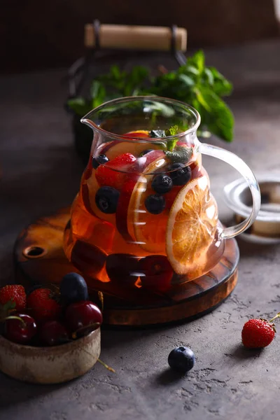 Herbata Owocowa Czajniku — Zdjęcie stockowe