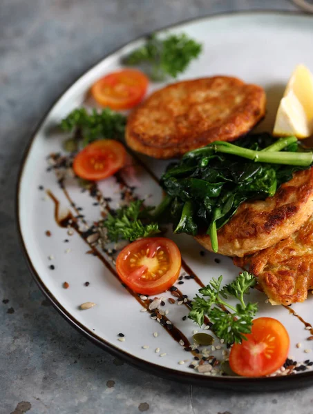 Chicken Cutlets Lunch Side Dish — Stock Photo, Image