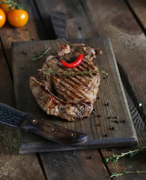 Carne Asada Parrilla Para Una Alimentación Saludable —  Fotos de Stock