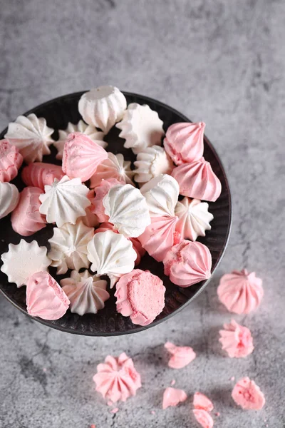 Biscoitos Merengue Doces Para Sobremesa — Fotografia de Stock