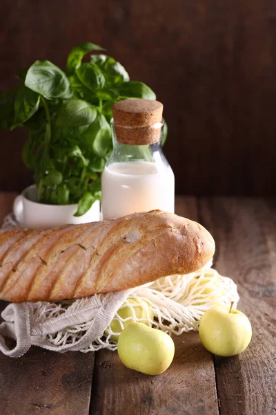 Fresh Croissants Breakfast Table Still Life — Stock Photo, Image