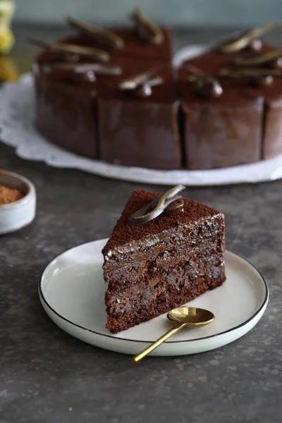 Pastel Chocolate Super Postre — Foto de Stock