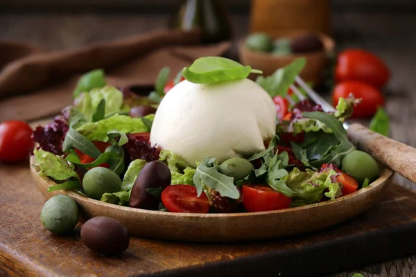 Mozzarella Fresca Naturale Piatto — Foto Stock