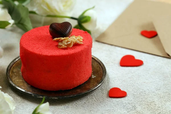 Background Valentines Day Love Dessert — Stock Photo, Image