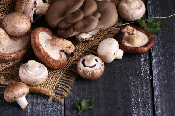 Champignons Biologiques Naturels Pour Une Alimentation Saine — Photo