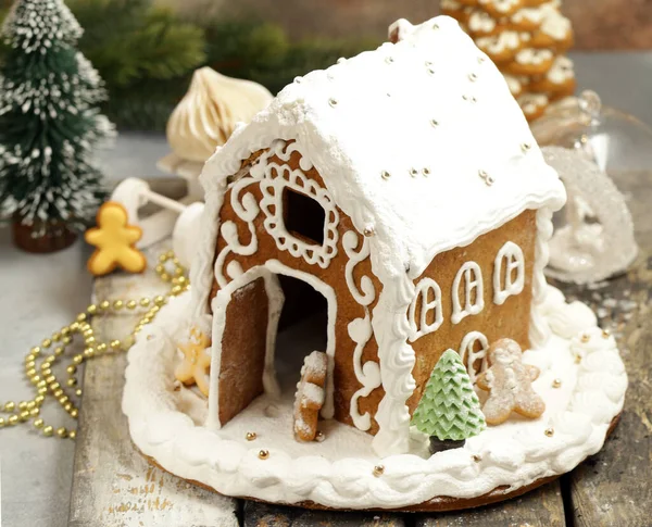 Christmas Gingerbread House Treat Decoration — Stock Photo, Image