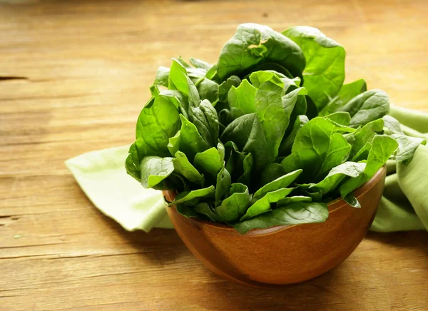 Fresh green spinach organic healthy and wholesome food — Stock Photo, Image