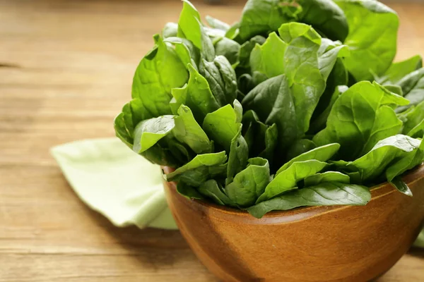 Fresh green spinach organic healthy and wholesome food — Stock Photo, Image