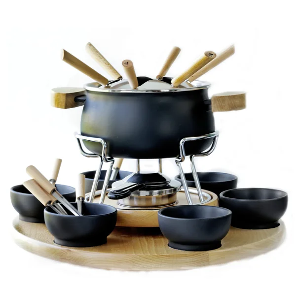 Kookwaren instellen voor fondue — Stockfoto