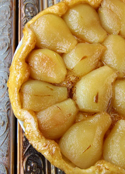 French Tarte Tatin  with pears and caramel — Stock Photo, Image