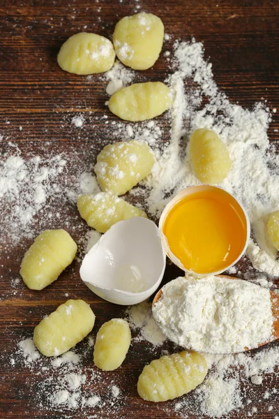 Gnocchi italien traditionnel préparé avec des pommes de terre et des œufs — Photo