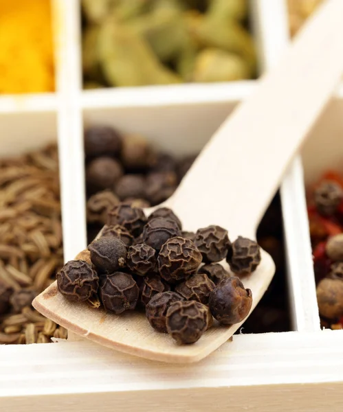 Macro shot of fragrant spices for seasoning food