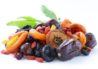 Karışık kuru meyve (kuru üzüm, kayısı, incir, Kuru erik, goji, kızılcık)