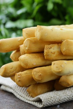 ekmek sopa susam ve tuz ile snack