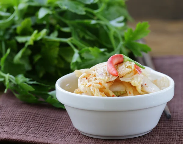 Traditionelle koreanische würzigen Geschmack eingelegter Kohl (Kimchi) — Stockfoto