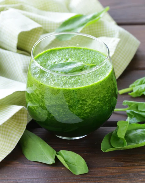 Organic smoothie green spinach — Stock Photo, Image