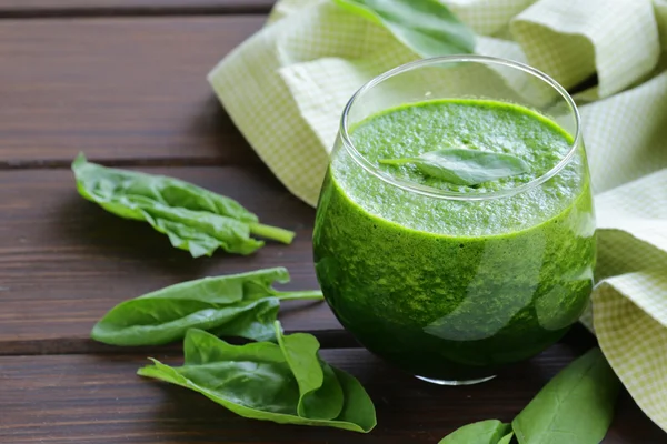 Organische smoothie groene spinazie — Stockfoto