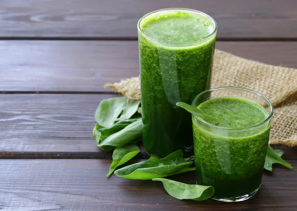 Organic smoothie green spinach — Stock Photo, Image
