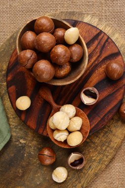 Doğal organik macadamia fındığı, sağlıklı beslenme.