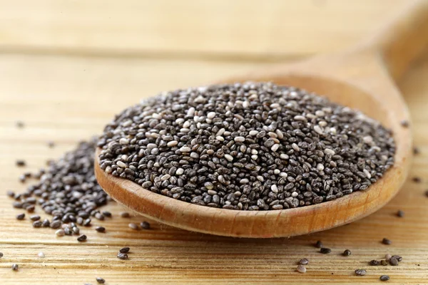 Natürliche Bio-Chia-Samen - gesunde Ernährung, Superfood — Stockfoto