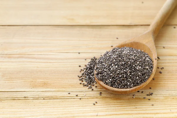 Semi di chia biologica naturale - alimentazione sana, super food — Foto Stock