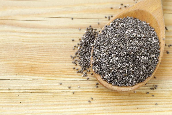 Semi di chia biologica naturale - alimentazione sana, super food — Foto Stock