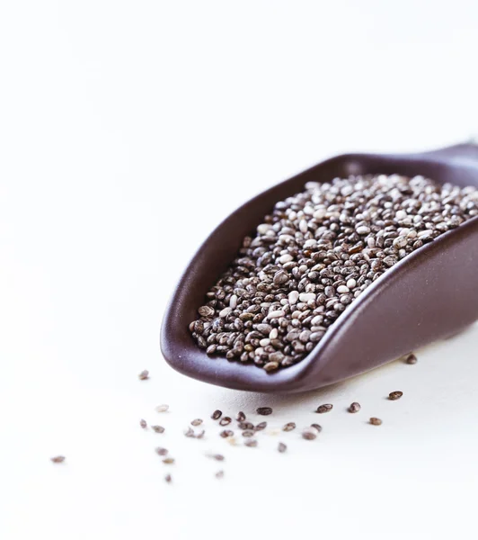 Natural organic chia seeds - healthy food — Stock Photo, Image