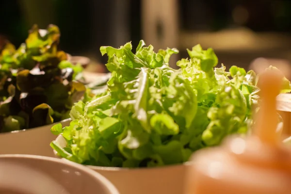 Sallad grönsaker i skål. — Stockfoto