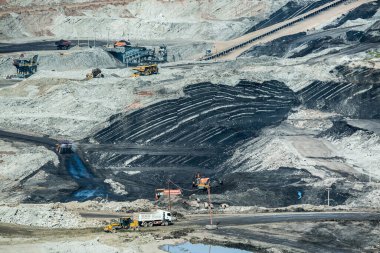 Ülkede elektrik üretimi için kullanılan linyit kömür madeni..