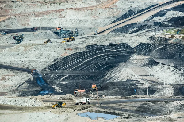 Lignite Mina Carbón Utilizada Como Fuente Generación Electricidad País — Foto de Stock