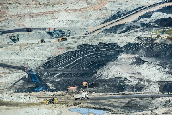 Lignite Mina Carbón Utilizada Como Fuente Generación Electricidad País — Foto de Stock