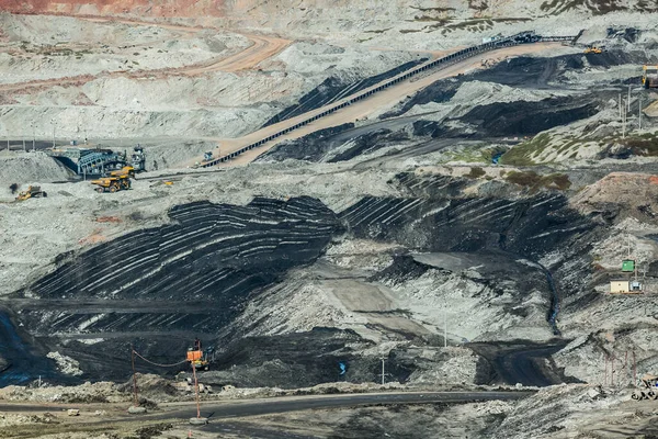 Lignite Mina Carbón Utilizada Como Fuente Generación Electricidad País — Foto de Stock