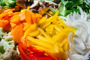 Sebze. Yemek düğün yemeği için hazırlandı. (Seçici odaklanma)