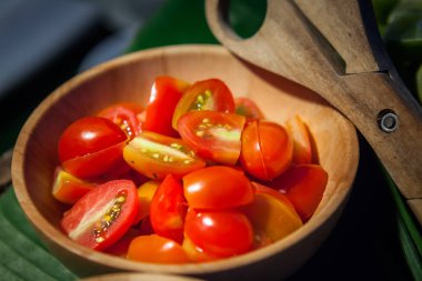 Sida Domates, Dekorasyon ve sebze düğün yemeği partisi için hazırlandı..