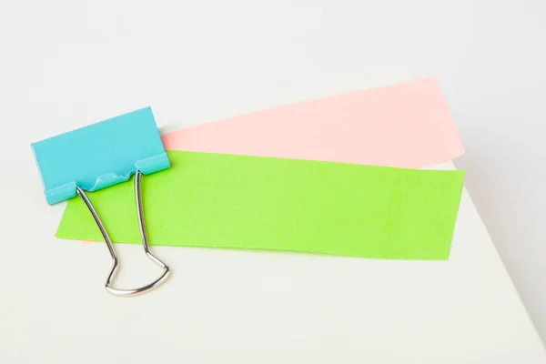Note paper on white paper background — Stock Photo, Image