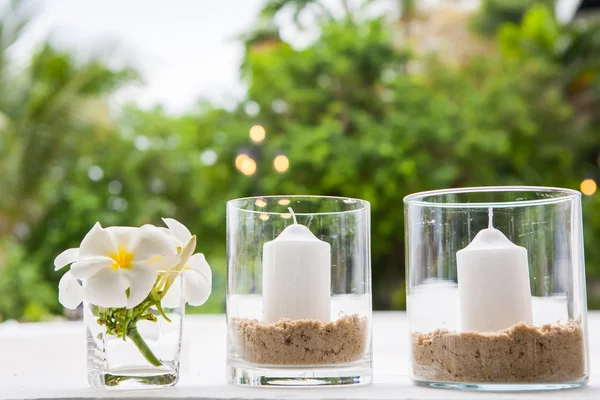 Detalhe da configuração do casamento — Fotografia de Stock