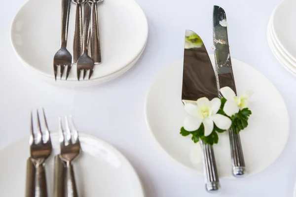 Wedding table setup outdoor — Stock Photo, Image