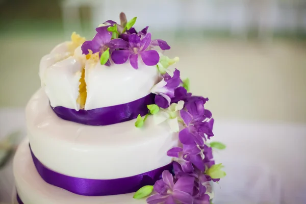 Krájení svatebního dortu — Stock fotografie