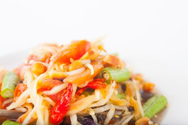 Som Tam Poo prara (Papaya salatası)