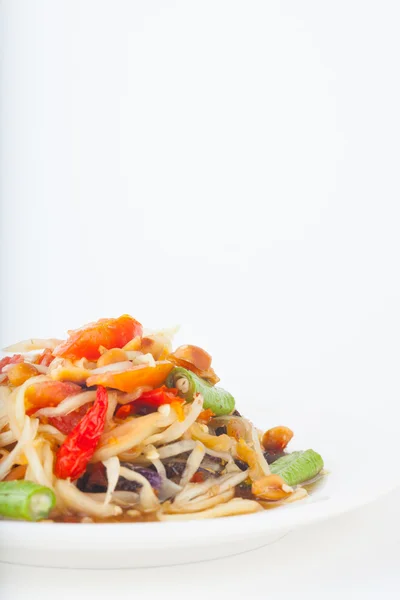 Som Tam Poo prara (ensalada de papaya) — Foto de Stock