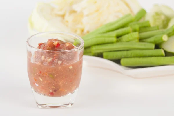 Chili pasta en fruit — Stockfoto