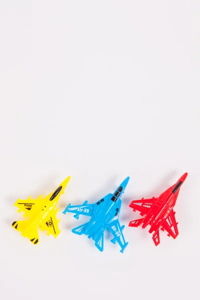 Toy Plane on White paper Background — Stock Photo, Image