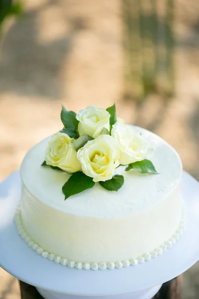 Gâteau de mariage blanc — Photo