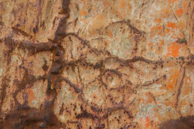 Eski paslı metal plaka