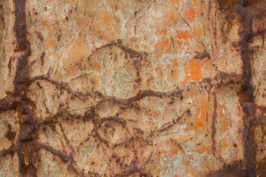 Eski paslı metal plaka