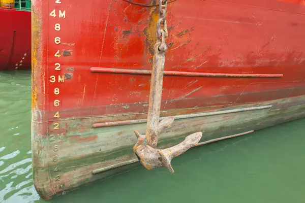 Taslak ölçek numaralandırma ile gemi arasında yay — Stok fotoğraf